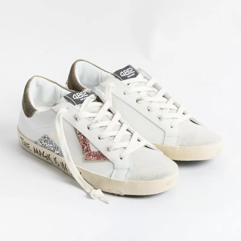 Women 4B12 Sneakers* - Sneakers - Suprime Dbs110 - White Glitter