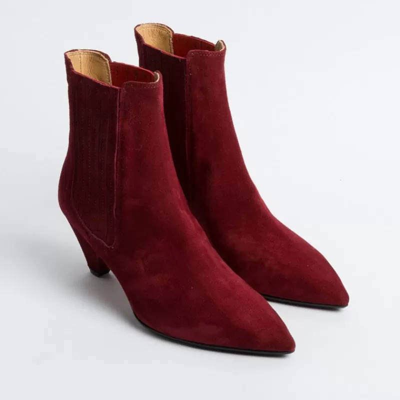 Women Anna F. Ankle Boots*Anna F - Ankle Boot - 9884 - Velor Carmine