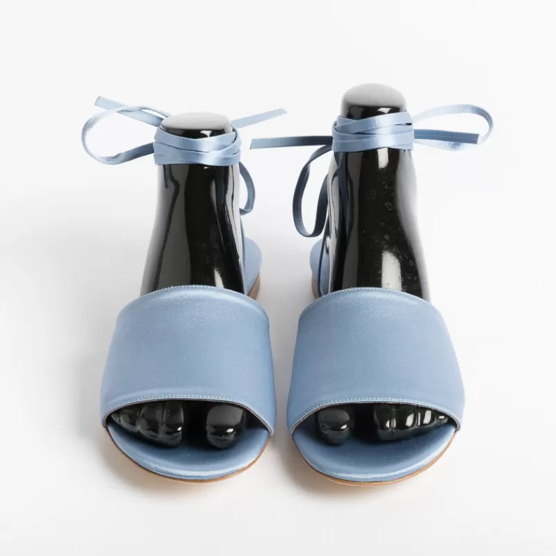 Women Anna F. Low Sandals* - Flat Sandals 3440 - Sky Satin