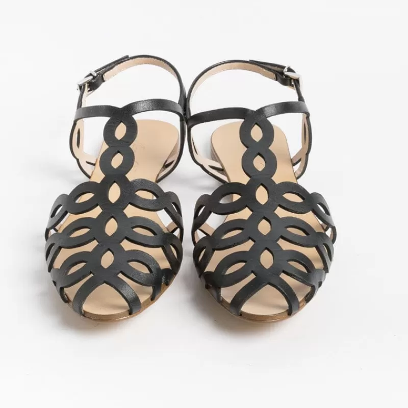 Women Anna F. Low Sandals* - Flat Sandals 3628 - Nappa Black