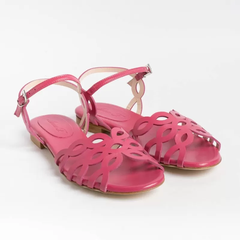 Women Anna F. Low Sandals* - Flat Sandals 3669 - Fuchsia