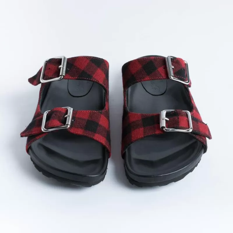 Women Anna F. Low Sandals*Anna F - Flat Sandals - 3374 - Red Check