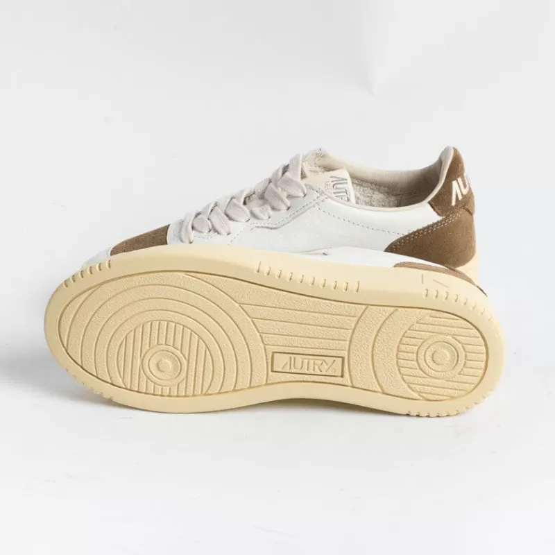 Women AUTRY - Collezione donna Sneakers*Autry - Aulw Sl06 - Sneakers - Low Wom Suede Leat - White Cigar