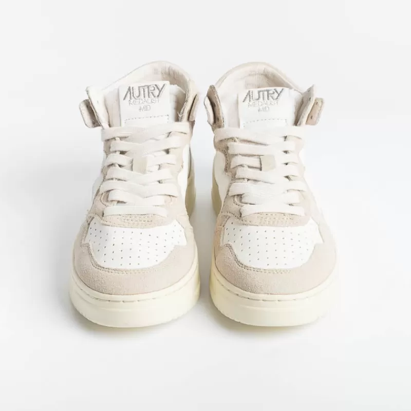 Women AUTRY - Collezione donna Sneakers*Autry - Aumw Gs02 - Sneakers Mid Wom Goat - White Pink