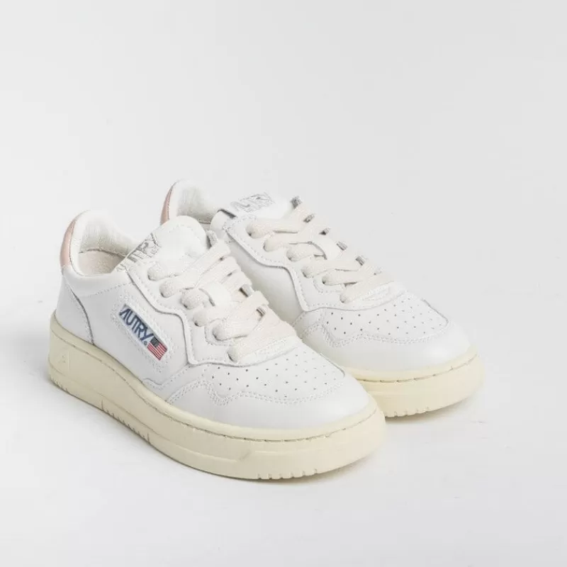Women AUTRY - Collezione donna Sneakers*Autry - Sneakers Kulk Ll16 - Low Kid - Leath/Leat - White Pink
