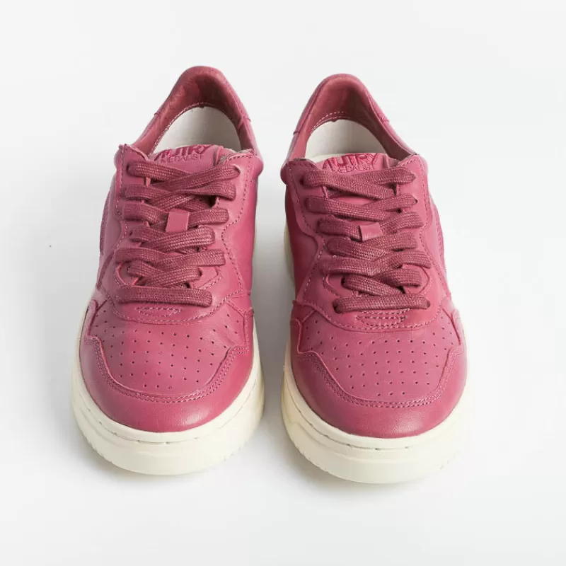 Women AUTRY - Collezione donna Sneakers*Autry Aulw Gg35 - Sneakers Low Wom Goat - Beet/Dark Pink