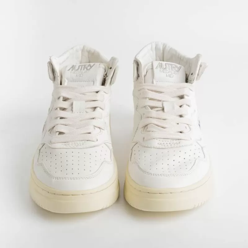 Women AUTRY - Collezione donna Sneakers*Autry Aumw Gg04 -Mid Wom Goat Sneakers- White