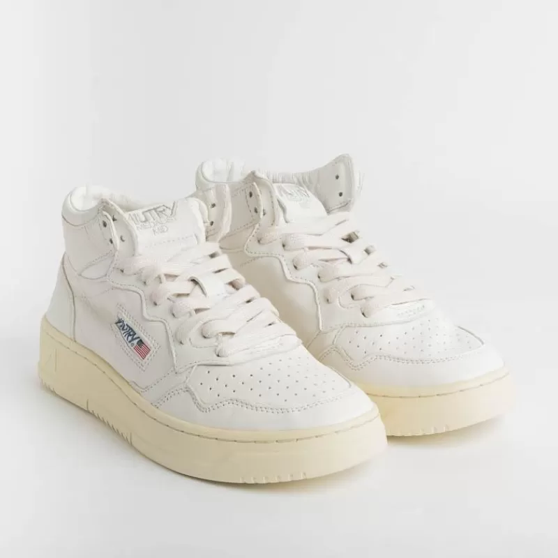 Women AUTRY - Collezione donna Sneakers*Autry Aumw Gg04 -Mid Wom Goat Sneakers- White