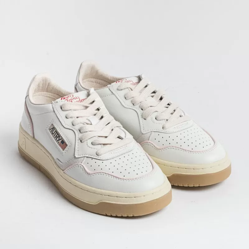 Women AUTRY - Collezione donna Sneakers*Autry Ce19- Sneakers Low Wom Leat/Suede - White Piping Pink