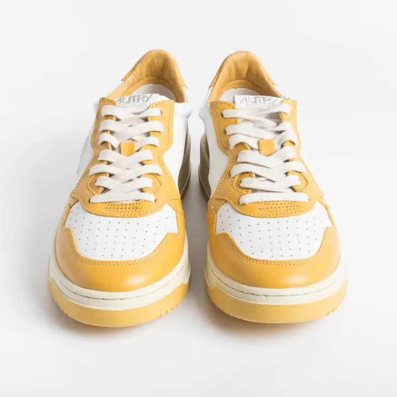 Men AUTRY - Collezione uomo Sneakers*Autry Sneakers Aulm Wb12 - Low Man All Leat - White/Ocher Rooster