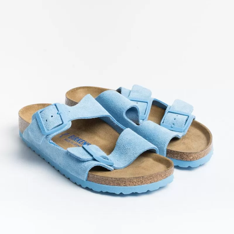 Women BIRKENSTOCK Low Sandals* - Flat Sandals 1024066 -Arizona Bs - Sky Blue