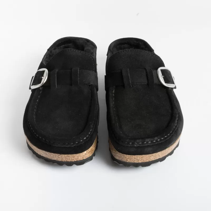 Women BIRKENSTOCK Sabots And Sleepers* - Sleepers 1018126 - Buckley - Black Shearling