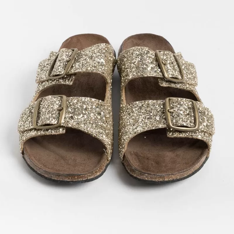 Women BOSABO Low Sandals* - Flat Sandals - 430 - Gold Glitter