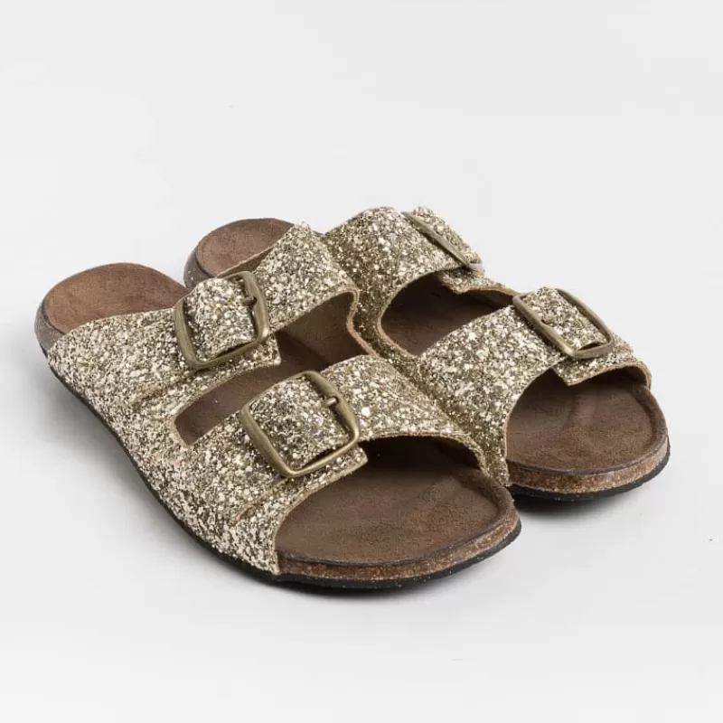 Women BOSABO Low Sandals* - Flat Sandals - 430 - Gold Glitter