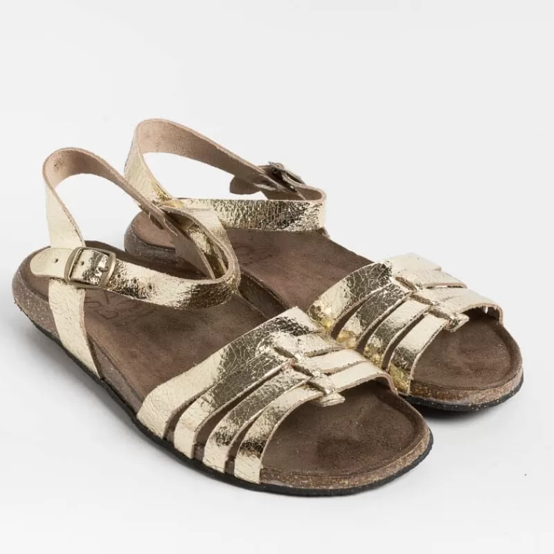 Women BOSABO Low Sandals* - Flat Sandals - 478 - Old Metal Gold