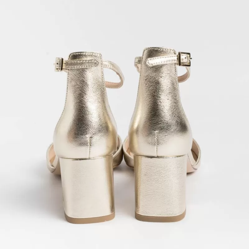Women CAPPELLETTO 1948 Wedding Shoes*Cappellettoshop - Sandals With Heels - Aleta 4 - Platinum Laminate