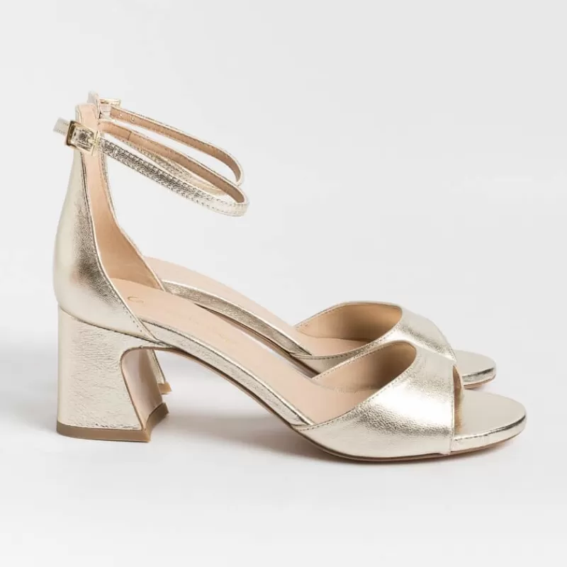 Women CAPPELLETTO 1948 Wedding Shoes*Cappellettoshop - Sandals With Heels - Aleta 4 - Platinum Laminate