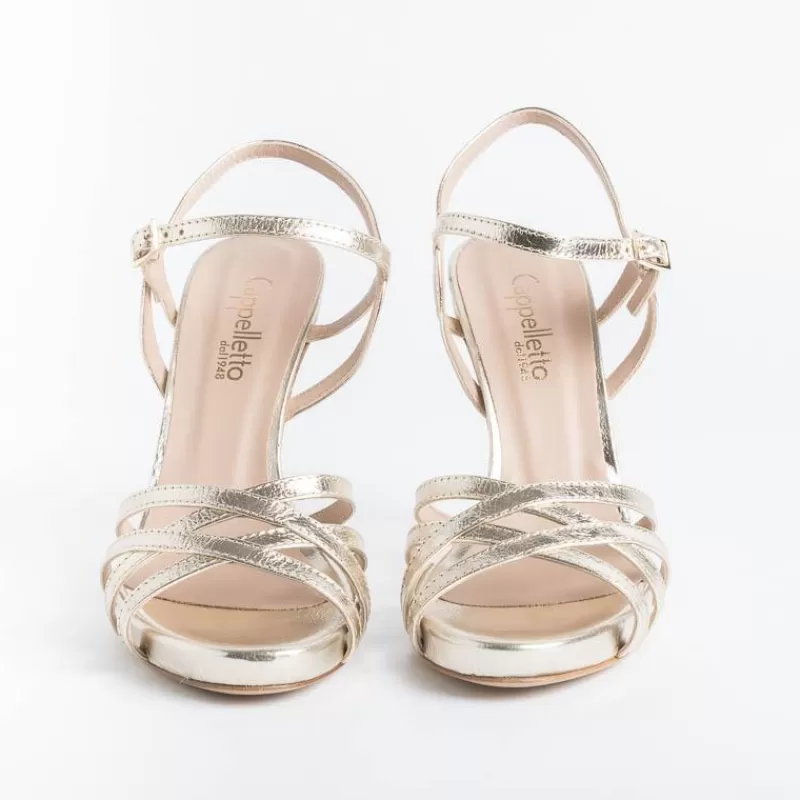 Women CAPPELLETTO 1948 Wedding Shoes*Cappellettoshop - Sandals With Heels - Lilyan3 - Platinum Laminate
