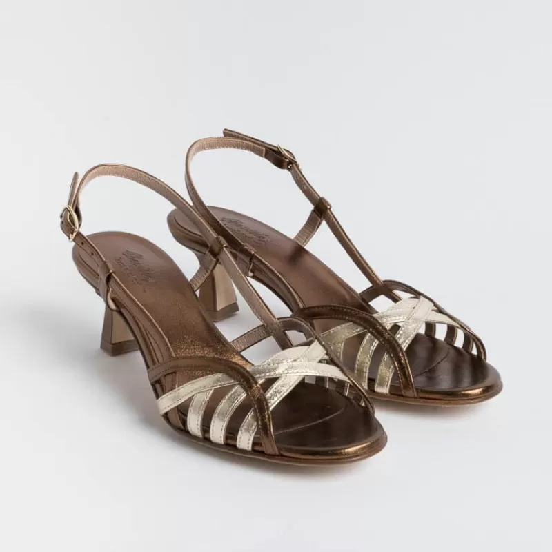 Women CHEVILLE Sandals With Heel* - Sandals With Heel - Clizia - Bronze Gold