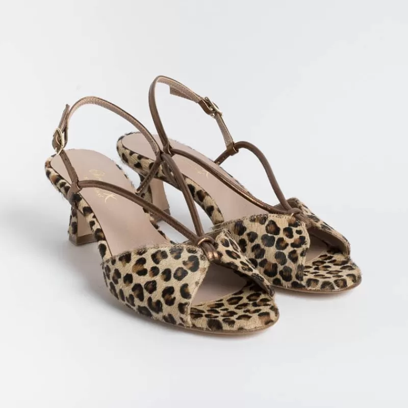 Women CHEVILLE Sandals With Heel* - Sandals With Heels - Alida - Bronze Leopard
