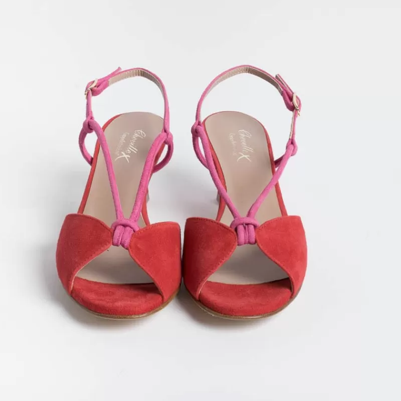 Women CHEVILLE Sandals With Heel* - Sandals With Heels - Alida - Fuchsia Red