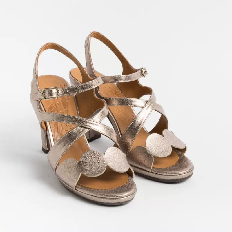 Women CHIE MIHARA - Collezione Donna Sandals With Heel*Chie Mihara - Sandals With Heels - Arana - Champagne Laminate