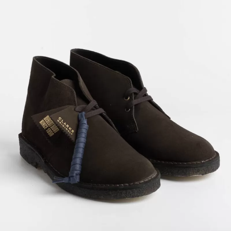 Men CLARKS - Collezione Uomo Poles*Clarks - Polish - Desert Coal - Brown Suede