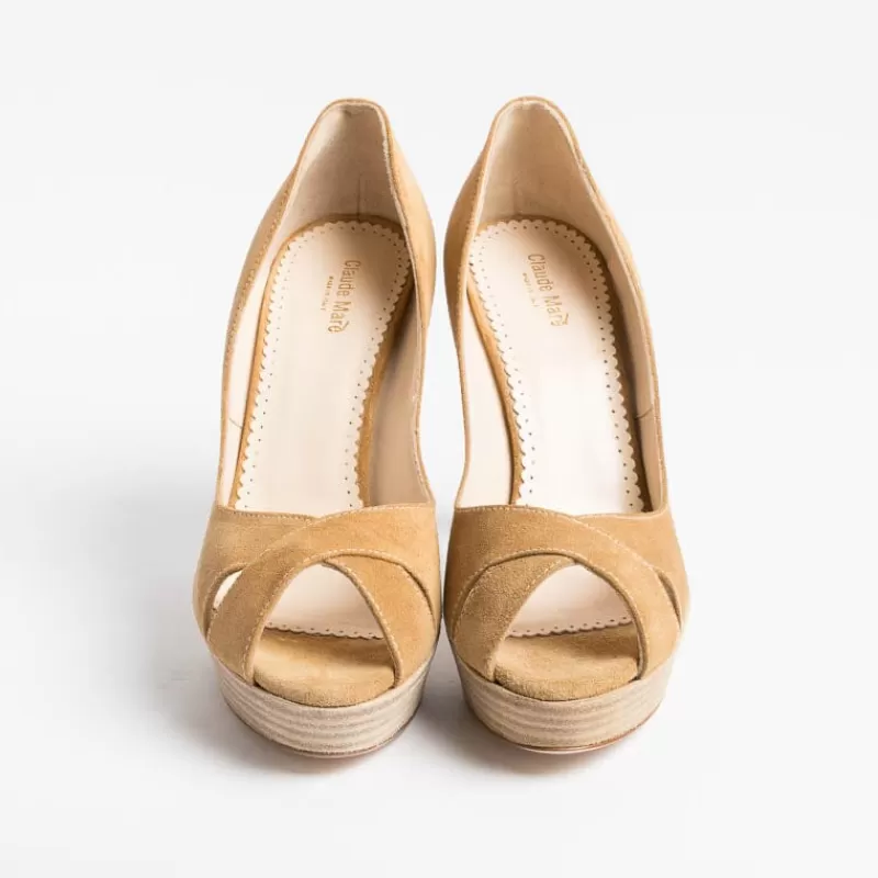 Women CONTO A Decollete*Claude Mare - Decollete - Newtomia - Beige Suede