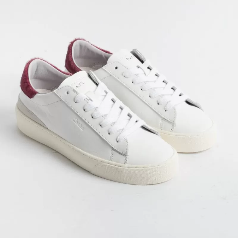 Women DATE Sneakers* - Sneakers - Sonica Calf White Petal - White Pink Cavallino