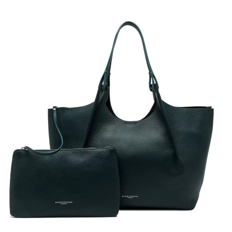 Women Gianni Chiarini Tote Bags* - Bs 9720 - Dua - Deep Green Testa Di Moro