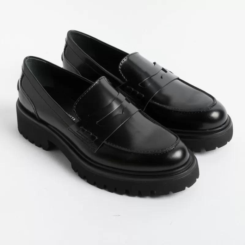 Women GUGLIELMO ROTTA Loafers* - Moccasin - Wick Indio - Black