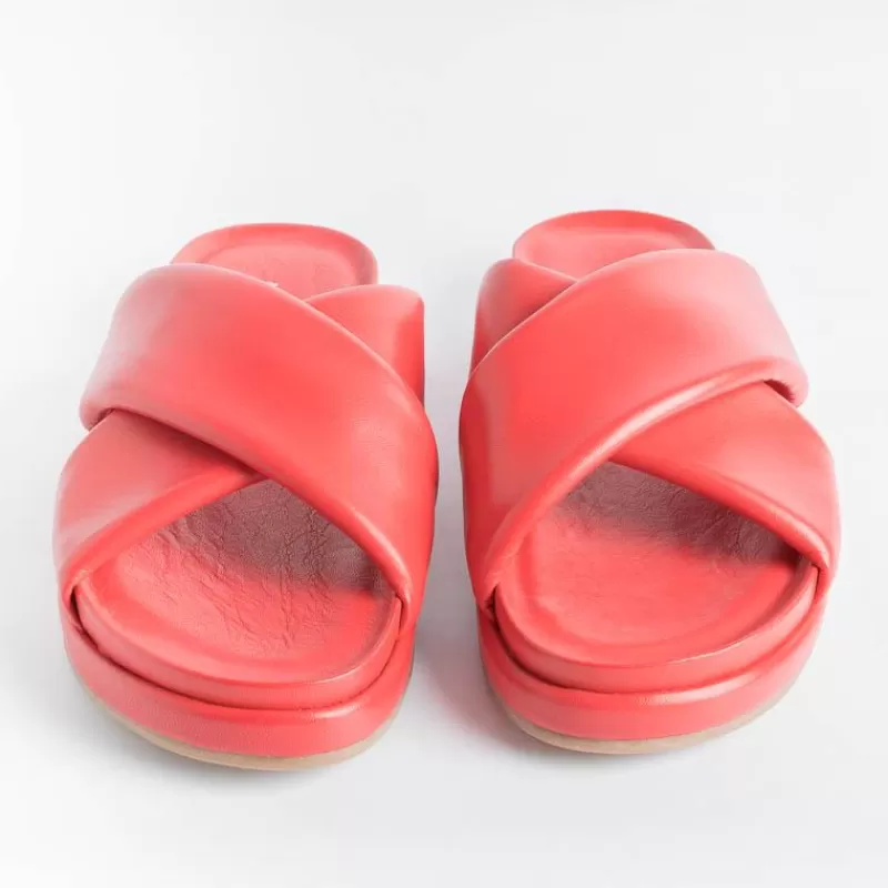 Women HABILLE' Low Sandals* - Flat Sandals - Jessica - Coral