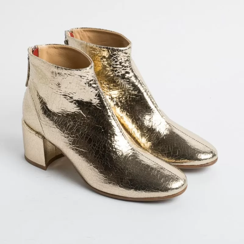 Women HALMANERA Ankle Boots* - Ankle Boot - Bart 05 - Crackle Gold