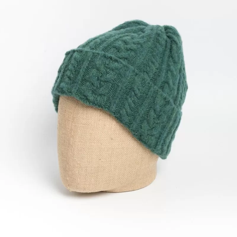 Men HOWLING Hats And Caps* - Cable Tartan Wool Hat - Green