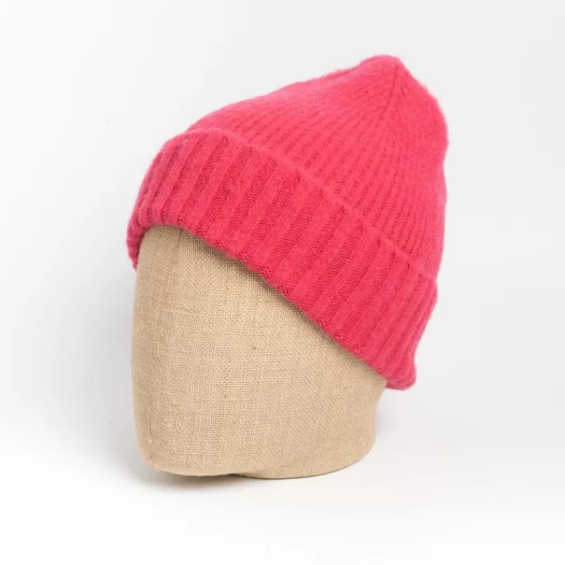 Women HOWLING Hats And Caps* - Cable Tartan Wool Hat - Jammy Poppy