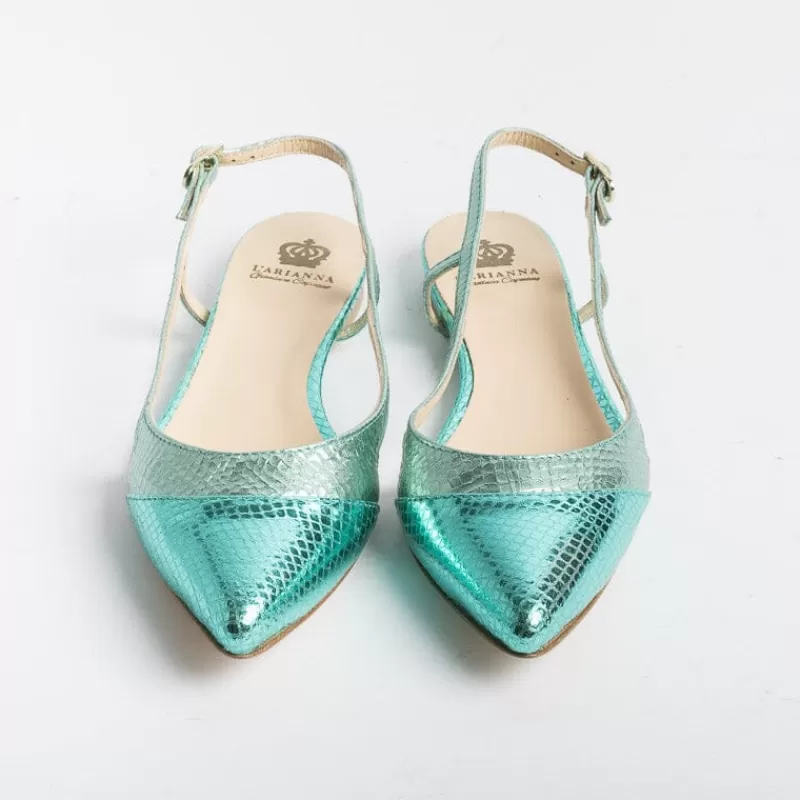 Women L'Arianna Ceremony - Shoes And Clutches*L' Arianna - Sling Back - Ch2006 - Saila Laminated Snake