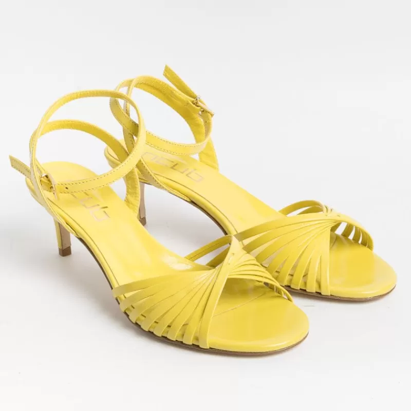 Women NCUB Sandals With Heel* - Sandals With Heels - Luna 21 - Yellow Leather