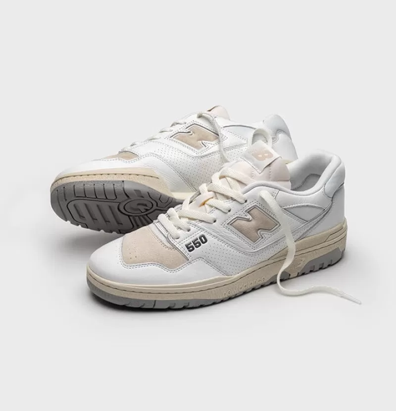 Men NEW BALANCE - Collezione Uomo Sneakers*New Balance - Sneakers Bb550Pwg - White Beige
