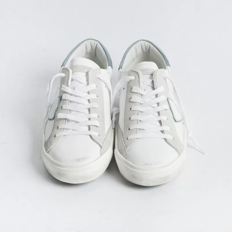 Men Philippe Model Paris Sneakers*Philippe Model - Prlu Vx32 Sneakers - Parisx - White Denim