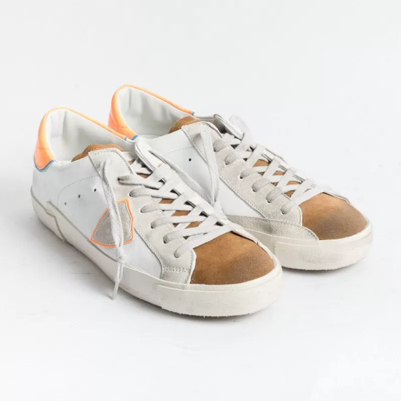 Men Philippe Model Paris Sneakers*Philippe Model - Prlu Wx25 Sneakers - Parisx - Leather Orange