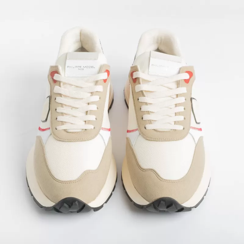 Men Philippe Model Paris Sneakers*Philippe Model - Sneakers Atlu Wp02 - Antibes - Beige/Red