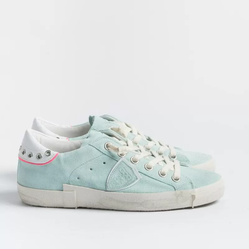 Women Philippe Model Paris Sneakers*Philippe Model - Sneakers Prld Dy04 - Parisx - Gipsy Eau Green Water