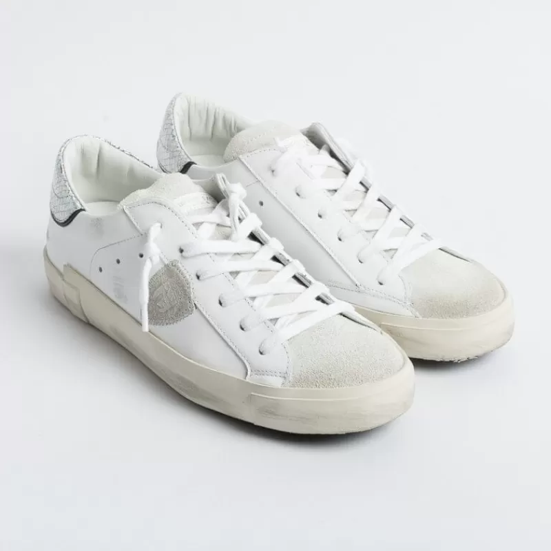 Women Philippe Model Paris Sneakers*Philippe Model - Sneakers Prld Vpg1 - Parisx - Silver Reptile Print