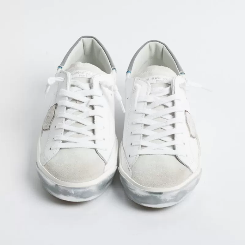 Men Philippe Model Paris Sneakers*Philippe Model - Sneakers Prlu Vre1 - Parisx - White Grey