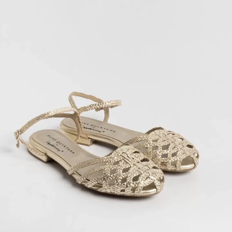 Women PONS QUINTANA Low Sandals* - Flat Sandals Elba 10308 - Platinum