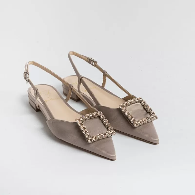 Women Roberto Festa Slingbacks*Roberto Festival - Sling Back - Lavender Model - Taupe Silk