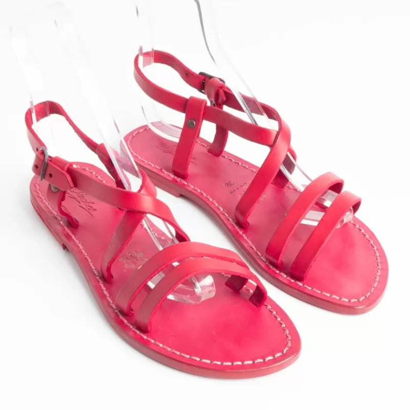 Women SACHET - Calzature Low Sandals*Sachet - Flat Sandals - Freetime - 531 Tuf - Red