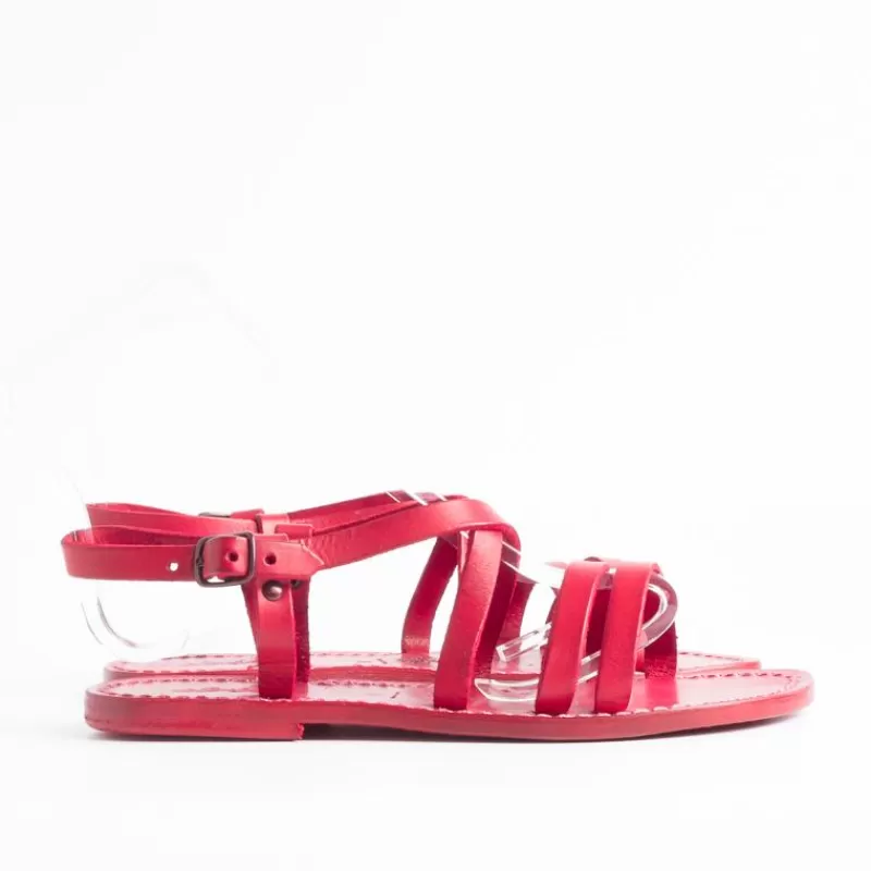 Women SACHET - Calzature Low Sandals*Sachet - Flat Sandals - Freetime - 531 Tuf - Red