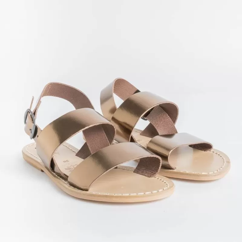 Women SACHET - Calzature Low Sandals*Sachet - Freetime Flat Sandals - 500 X - Light Bronze