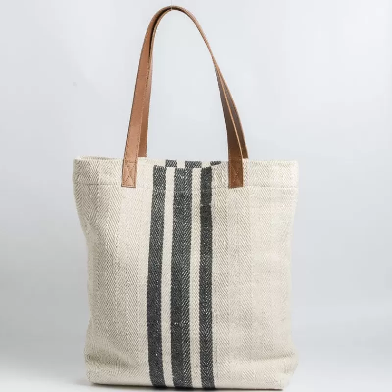 Women SACHET Tote Bags* - Shoulder Bag - 485 - Black Ivory Fabric